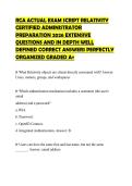 RCA ACTUAL EXAM SCRIPT RELATIVITY CERTIFIED ADMINISTRATOR PREPARATION 2026 EXTENSIVE QUESTIONS AND IN DEPTH WELL DEFINED CORRECT ANSWERS PERFECTLY ORGANIZED GRADED A