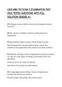 LSUS MBA 701 EXAM 2 EXAMINATION TEST 2026 TESTED QUESTIONS WITH FULL SOLUTION GRADED A&plus;