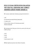 RCIS CCI EXAM CERTIFICATION EVALUATION TEST 2026 FULL QUESTIONS AND CORRECT ANSWERS ALREADY PASSED GRADED A&plus;