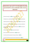 HOUSING QUALITY STANDARDS EXAM QUESTIONS AND ANSWERS 100&percnt; PASS 2026&sol;2027