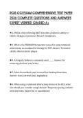 RCIS CCI EXAM COMPREHENSIVE TEST PAPER 2026 COMPLETE QUESTIONS AND ANSWERS EXPERT VERIFIED GRADED A