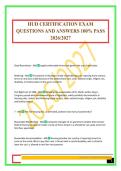 HUD CERTIFICATION EXAM QUESTIONS AND ANSWERS 100&percnt; PASS 2026&sol;2027