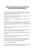 MEDICAL KSV REVIEW PRACTICE EXAMINATION 2026 QUESTIONS WITH ANSWERS GRADED A&plus;MEDICAL KSV REVIEW PRACTICE EXAMINATION 2026 QUESTIONS WITH ANSWERS GRADED A&plus;
