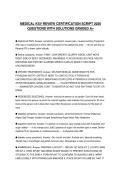 MEDICAL KSV REVIEW CERTIFICATION SCRIPT 2026 QUESTIONS WITH SOLUTIONS GRADED A&plus;