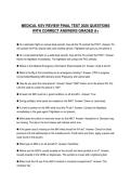 MEDICAL KSV REVIEW ACTUAL EXAM PAPER 2026 QUESTIONS WITH ANSWERS GRADED A&plus;