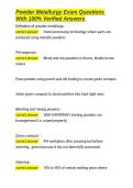 Powder Metallurgy Exam Questions With 100- Verified Answers&period;docx