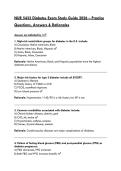 NUR 5433 Diabetes Study Guide 2026 &ndash; Practice Exam Questions with Correct Answers & Rationales for Nursing Students