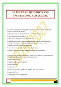HURST EXAM QUESTIONS AND ANSWERS 100&percnt; PASS 2026&sol;2027