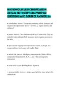 MACROMOLECULES CERTIFICATION ACTUAL TEST SCRIPT 2026 VERIFIED QUESTIONS AND CORRECT ANSWERS A&plus;