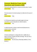 Forensic Medicine Exam Actual Questions and Answers 2026&period;docx