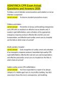 ASHI YMCA CPR Exam Actual Questions and Answers 2026&period;docx