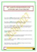 IPC A 610 EXAM QUESTIONS AND ANSWERS 100&percnt; PASS 2026&sol;2027