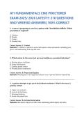 ATI Fundamentals CMS Proctored Exam 2025&sol;2026 &vert; 210 Verified Questions & Answers