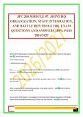 JFC 200 MODULE 07&colon; JOINT HQ ORGANIZATION&comma; STAFF INTEGRATION&comma; AND BATTLE RHYTHM &lpar;1 HR&rpar;&period; EXAM QUESTIONS AND ANSWERS 100&percnt; PASS 2026&sol;2027