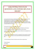 LEIK FNP PRACTICE EXAM QUESTIONS AND ANSWERS 100&percnt; PASS 2026&sol;2027