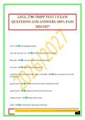 LEGL 2700 TRIPP TEST 3 EXAM QUESTIONS AND ANSWERS 100&percnt; PASS 2026&sol;2027