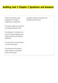 Auditing test 2 Chapter 2 Questions and Answers