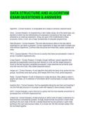 DATA STRUCTURE AND ALGORITHM EXAM QUESTIONS & ANSWERS