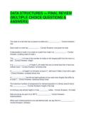 DATA STRUCTURES FINAL REVIEW &lpar;MULTIPLE CHOICE QUESTIONS & ANSWERS&rpar;