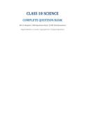 Class 10th science complete questions bank