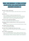 BSNC 1020 MODULE 1-5 FINAL ACTUAL EXAM PAPER 2026 QUESTIONS WITH ANSWERS GRADED A&plus;