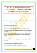 MICRO ECON TEST 1 - GEORGIA SOUTHERN EXAM QUESTIONS AND ANSWERS 100&percnt; PASS 2026&sol;2027