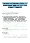 BSNC 1020 MODULE 1-5 FINAL PRACTICE EXAMINATION 2026 QUESTIONS WITH ANSWERS GRADED A&plus;