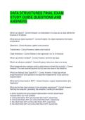 DATA STRUCTURES FINAL EXAM STUDY GUIDE QUESTIONS AND ANSWERS