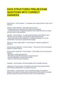 DATA STRUCTURES PRELIM EXAM QUESTIONS WITH CORRECT ANSWERS