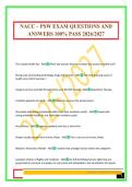 NACC &ndash; PSW EXAM QUESTIONS AND ANSWERS 100&percnt; PASS 2026&sol;2027