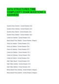DATA STRUCTURES TIME COMPLEXITY EXAM QUESTIONS & ANSWERS