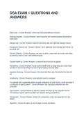 DSA EXAM 1 QUESTIONS AND ANSWERS