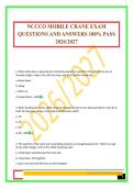 NCCCO MOBILE CRANE EXAM QUESTIONS AND ANSWERS 100&percnt; PASS 2026&sol;2027