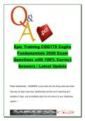 Epic Training COG170 Cogito Fundamentals &ndash; COG170 &ndash; Epic Systems &ndash; 2026 &ndash; Complete exam questions with verified answers