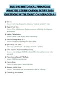 BUSI 690 HISTORICAL FINANCIAL ANALYSIS CERTIFICATION SCRIPT 2026 QUESTIONS WITH SOLUTIONS GRADED A&plus;