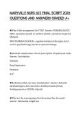 MARYVILLE NURS 615 PHARM 2 FINAL TEST 2026 QUESTIONS WITH CORRECT ANSWERS GRADED A&plus;