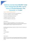 Guidewire Associate Exam 2026&sol;2027 Actual Exam &vert; Package Deal with 100&percnt; Correct Answers & Detailed Rationales &vert; Pass Guaranteed - A&plus; Graded