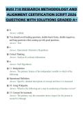 BUSI 710 RESEARCH METHODOLOGY AND ALIGNMENT CERTIFICATION SCRIPT 2026 QUESTIONS WITH SOLUTIONS GRADED A&plus;
