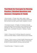 Test Bank for Concepts for Nursing Practice &vert; Detailed Questions and Answers &vert; Complete A&plus; Guide