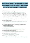 USI 710 RESEARCH METHODOLOGY AND ALIGNMENT FINAL TEST 2026 QUESTIONS WITH CORRECT ANSWERS GRADED A&plus;