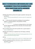 BUSI 710 RESEARCH METHODOLOGY AND ALIGNMENT PRACTICE EXAMINATION 2026 QUESTIONS WITH ANSWERS GRADED A&plus;