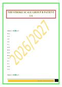 NIH STROKE SCALE GROUP B PATIENT 1-6