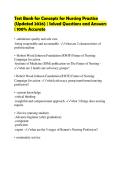 Test Bank for Concepts for Nursing Practice &lpar;Updated 2026&rpar; &vert; Solved Questions and Answers &vert; 100&percnt; Accurate