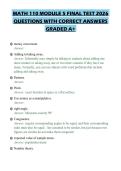 MATH 110 MODULE 5 FINAL TEST 2026 QUESTIONS WITH CORRECT ANSWERS GRADED A&plus;