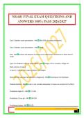 NR 601 FINAL EXAM QUESTIONS AND ANSWERS 100&percnt; PASS 2026&sol;2027