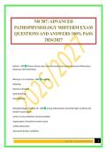 NR 507&colon; ADVANCED PATHOPHYSIOLOGY MIDTERM EXAM QUESTIONS AND ANSWERS 100&percnt; PASS 2026&sol;2027