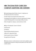 MBA 704 EXAM STUDY GUIDE 2026 COMPLETE QUESTIONS AND ANSWERS
