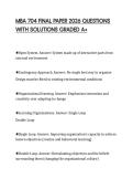 MBA 704 FINAL PAPER 2026 QUESTIONS WITH SOLUTIONS GRADED A&plus;