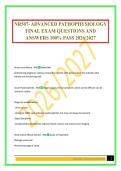 NR507- ADVANCED PATHOPHYSIOLOGY FINAL EXAM QUESTIONS AND ANSWERS 100&percnt; PASS 2026&sol;2027
