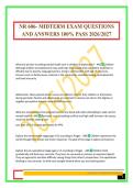 NR 606- MIDTERM EXAM QUESTIONS AND ANSWERS 100&percnt; PASS 2026&sol;2027